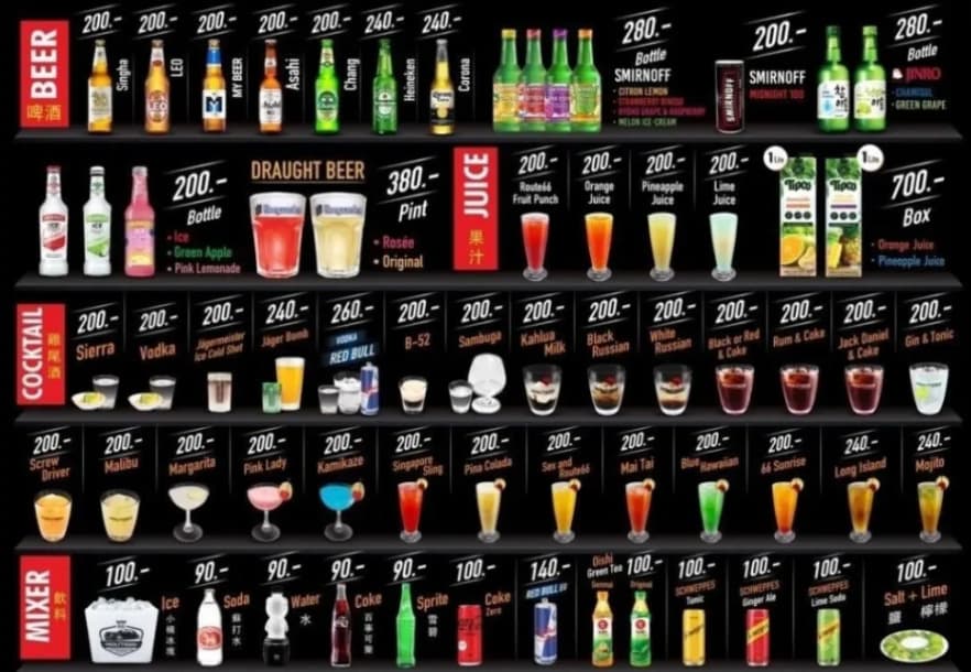 루트66 맥주 & 기타 가격판 메뉴